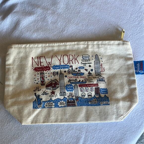 New without tags.  Julia Gash New York canvas zipper pouch. - Picture 1 of 5